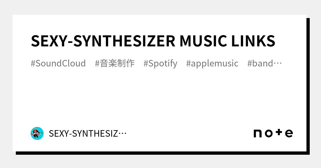 Sexy Synthesizer Music Linkssexy Synthesizer Note