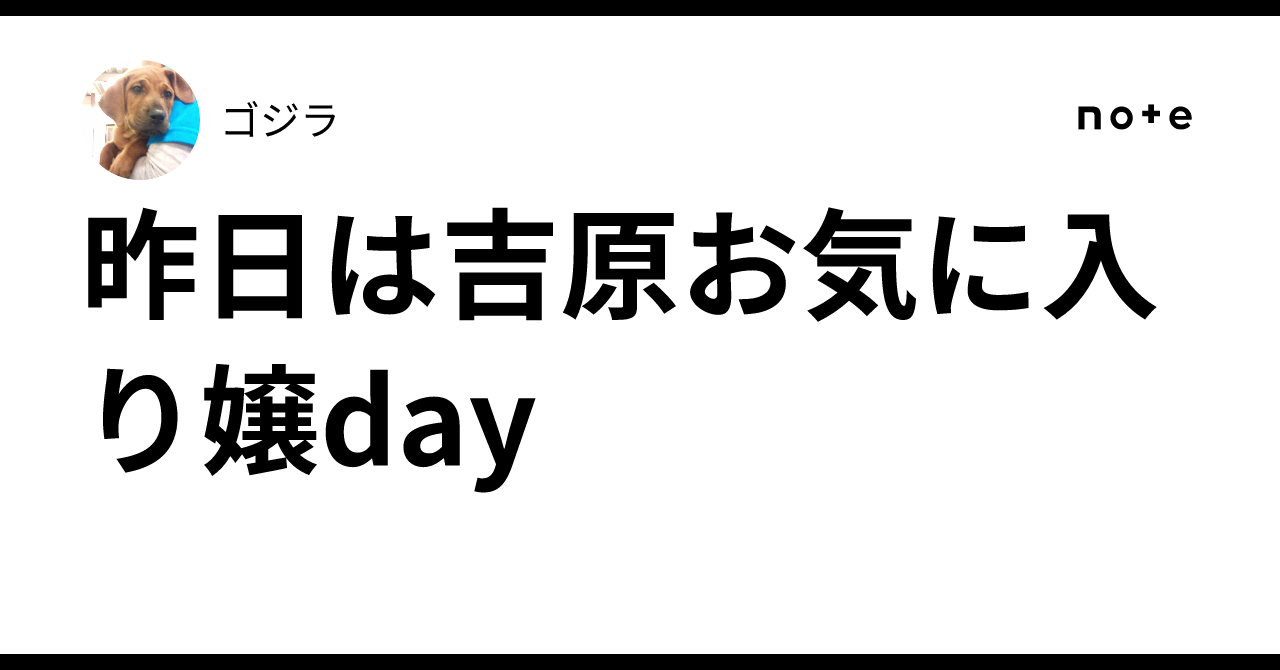 昨日は吉原お気に入り嬢day｜ゴジラ