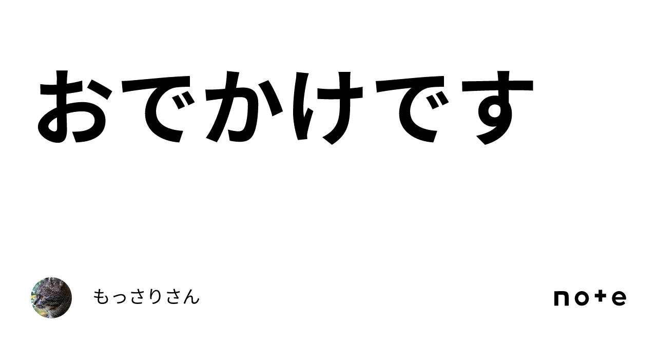 おでかけです|もっさりさん