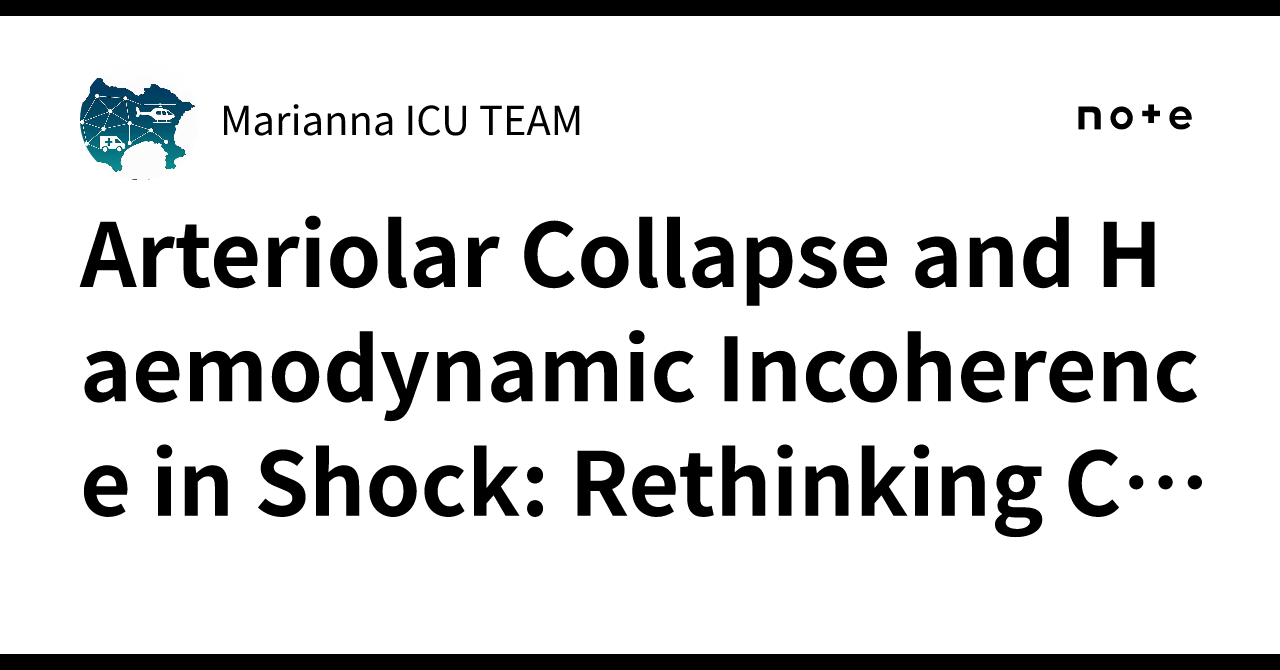 Arteriolar Collapse and Haemodynamic Incoherence in Shock: Rethinking ...