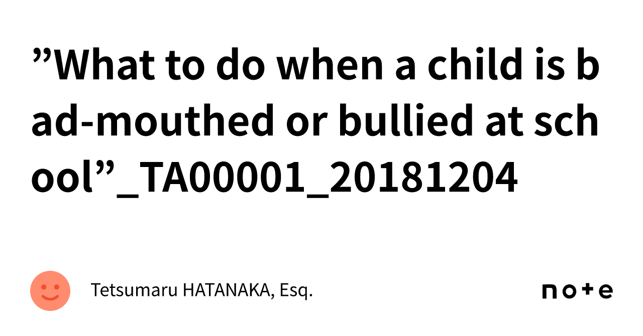 ”What to do when a child is bad-mouthed or bullied at school”_TA00001 ...