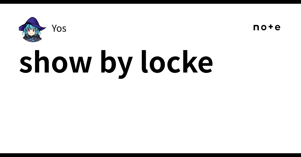 show by locke