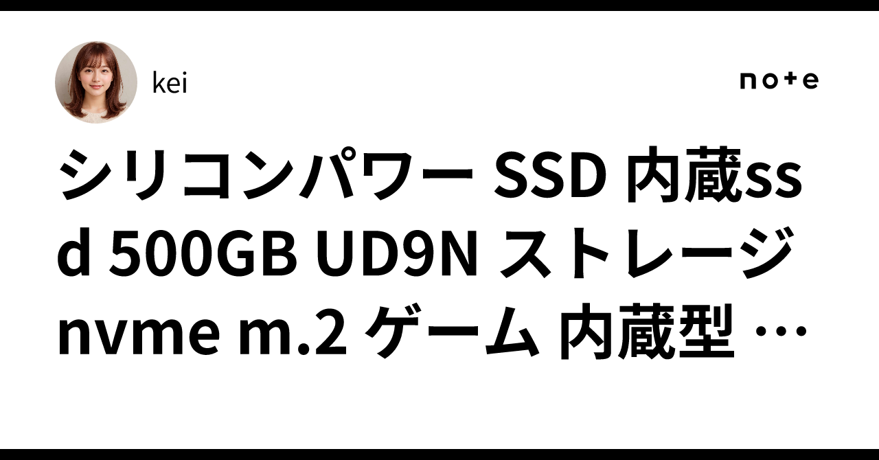 シリコンパワー SSD 内蔵ssd 500GB UD9N ストレージ nvme m.2 ゲーム