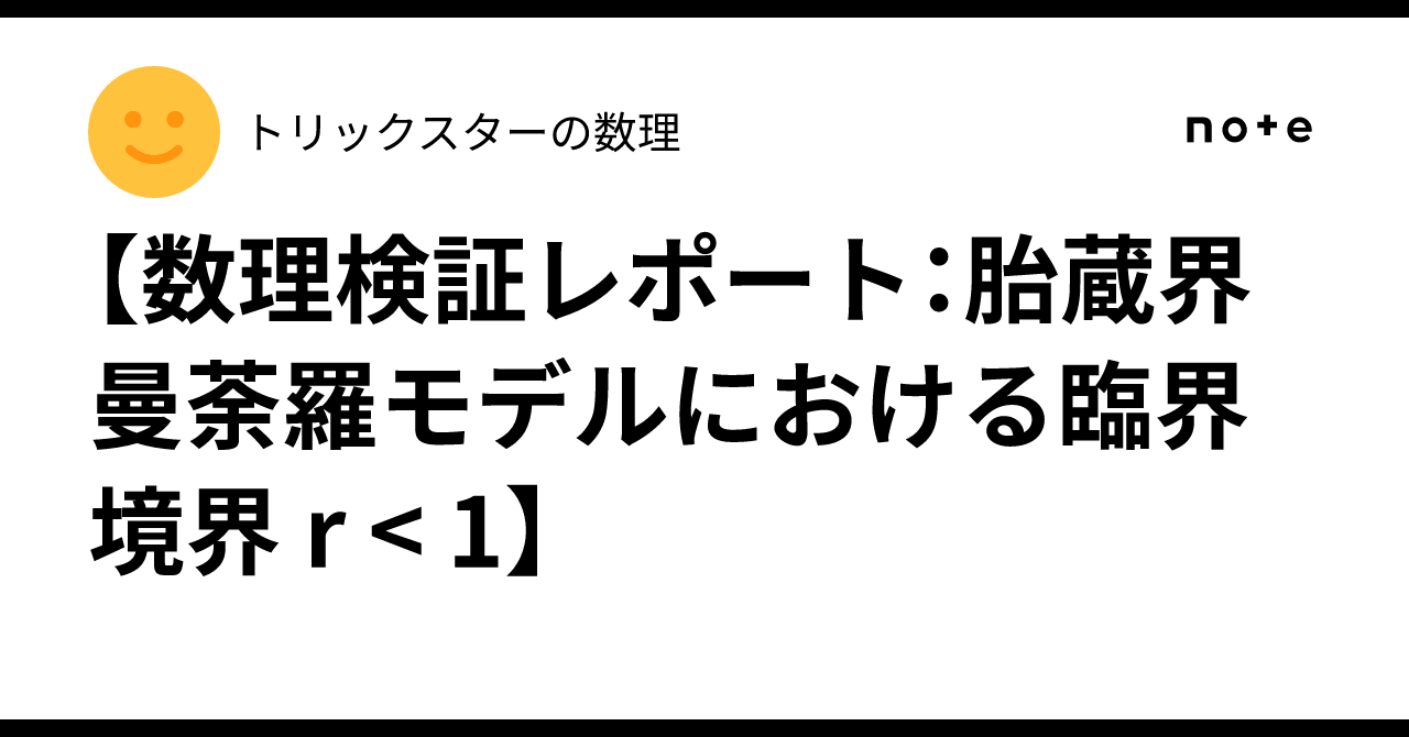 【Mathematical Verification Report: Critical Boundary r