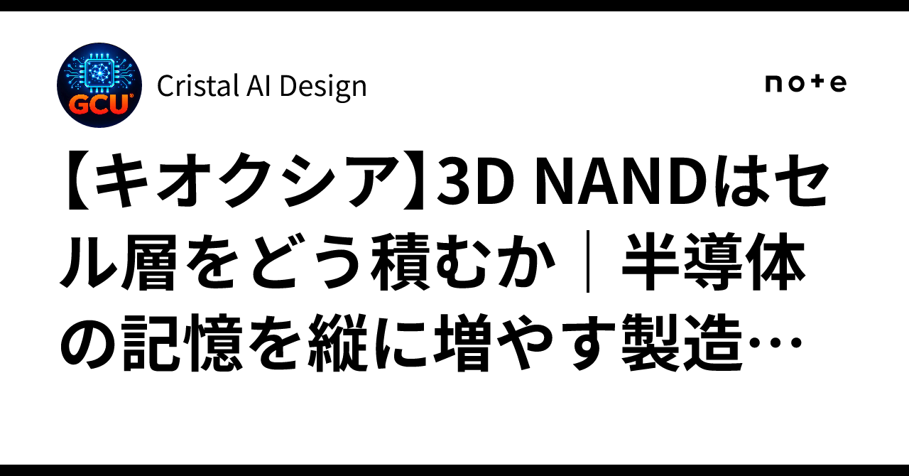 [KIOXIA] How 3D NAND Stacks Cell Layers | Manufacturing Technology to ...