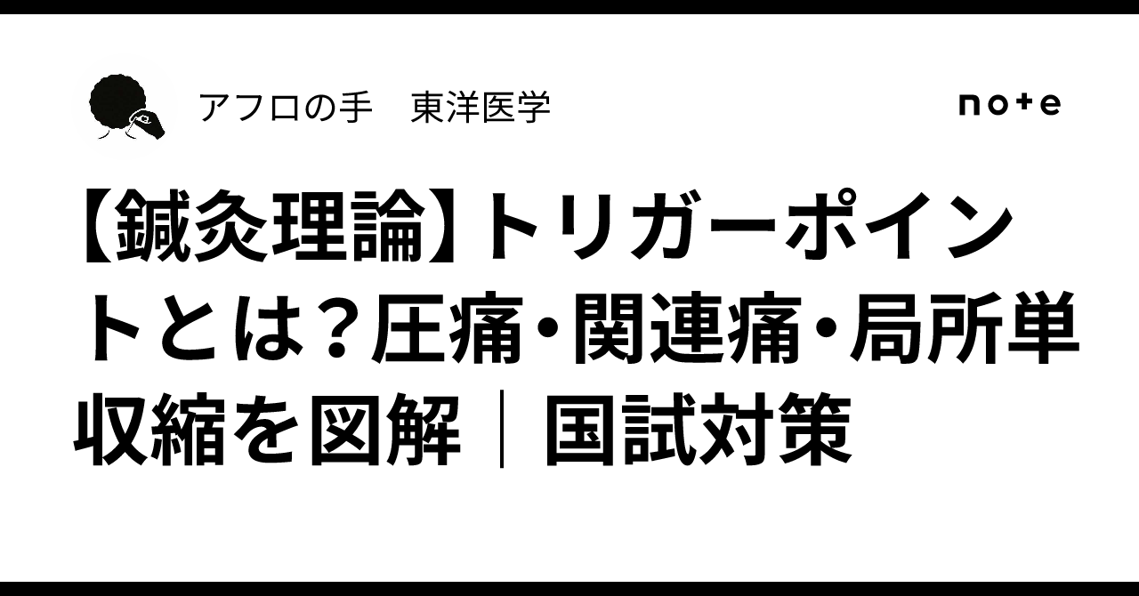 [Acupuncture and Moxibustion Theory] What are Trigger Points ...