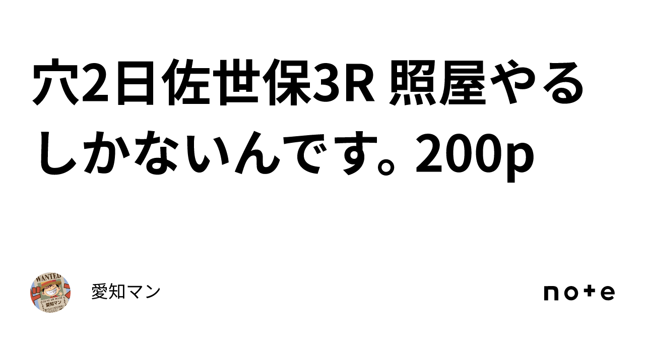 穴🔥2日佐世保3r 照屋やるしかないんです。200p｜愛知マン 