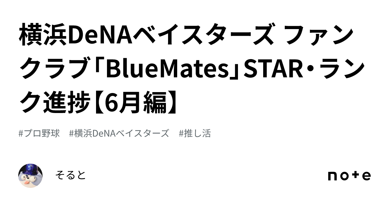 横浜DeNAベイスターズ ファンクラブ「BlueMates」STAR・ランク 横浜DeNAベイスターズ ファンクラブ「BlueMates」STAR・ランク