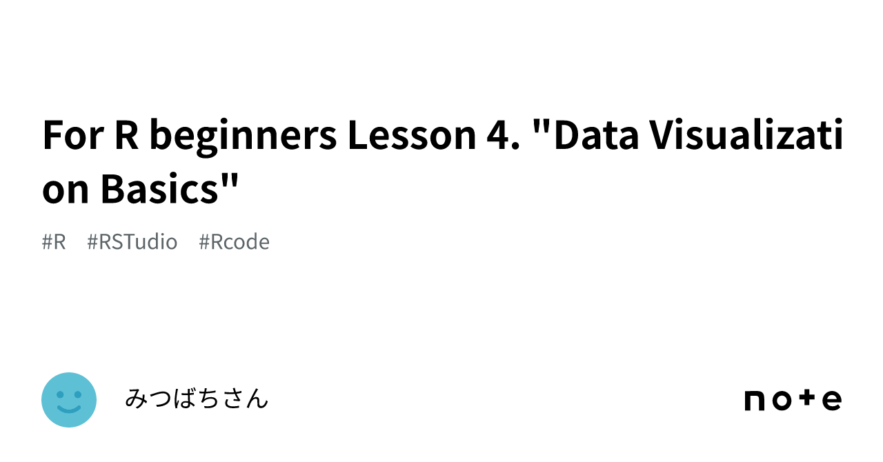 For R beginners Lesson 4. "Data Visualization Basics"|みつばちさん