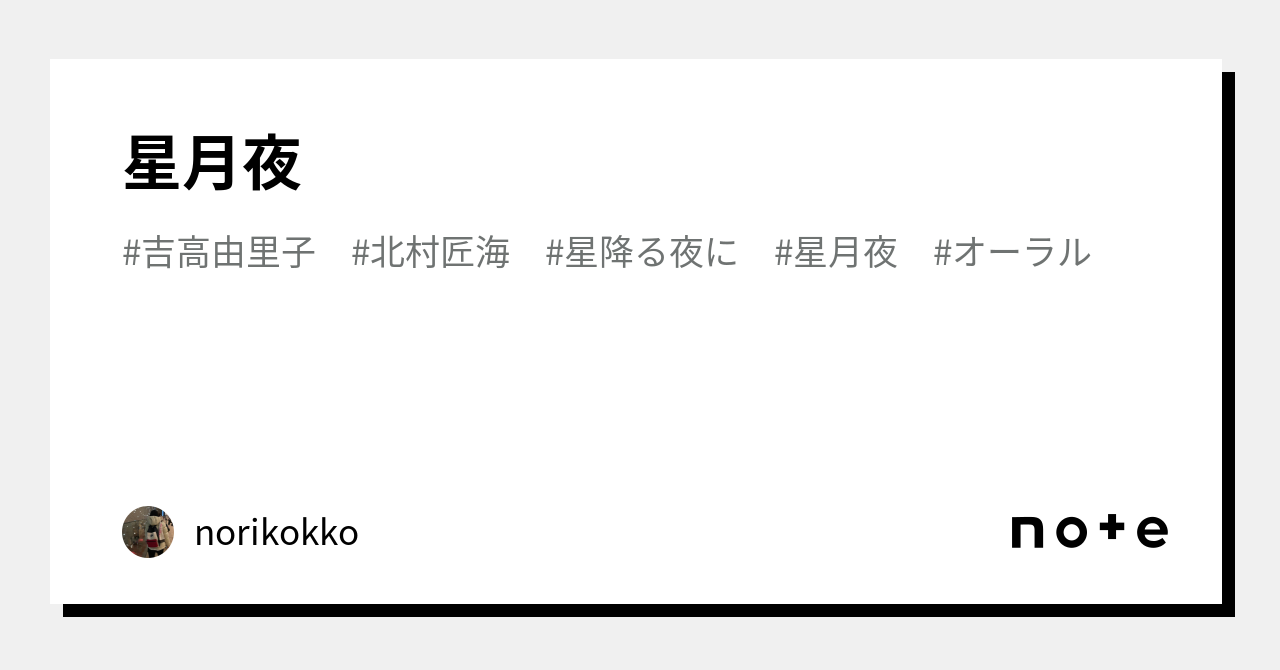 星月夜｜norikokko