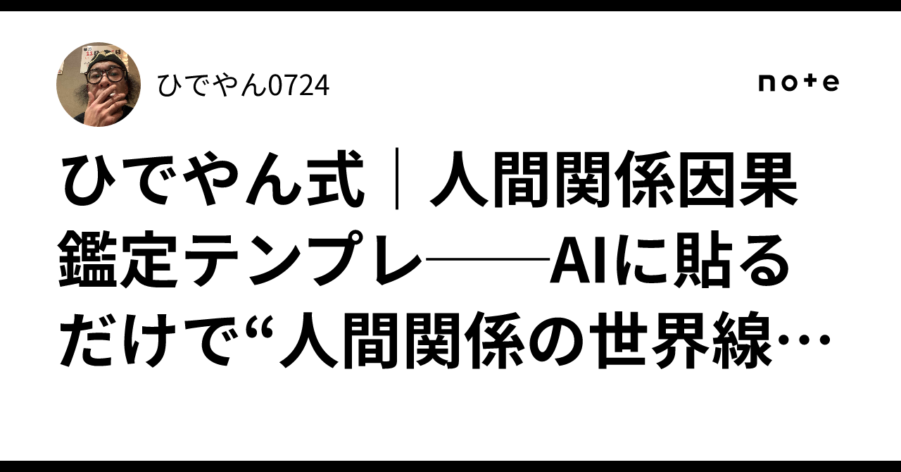 World Simple Line Hideyan-Style | Human Relationship Causal Appraisal Template: A ...