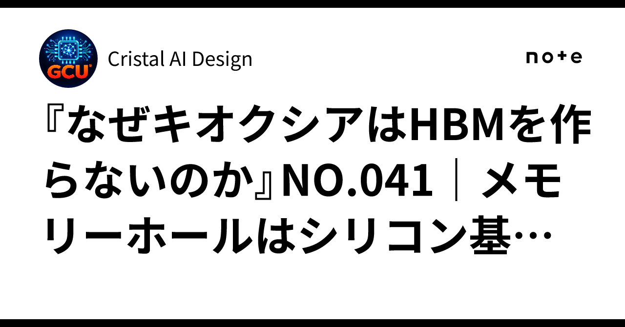 Hbm Stack Layout Why Kioxia Does Not Make HBM No. 041 | Memory Holes Do Not Penetrate ...