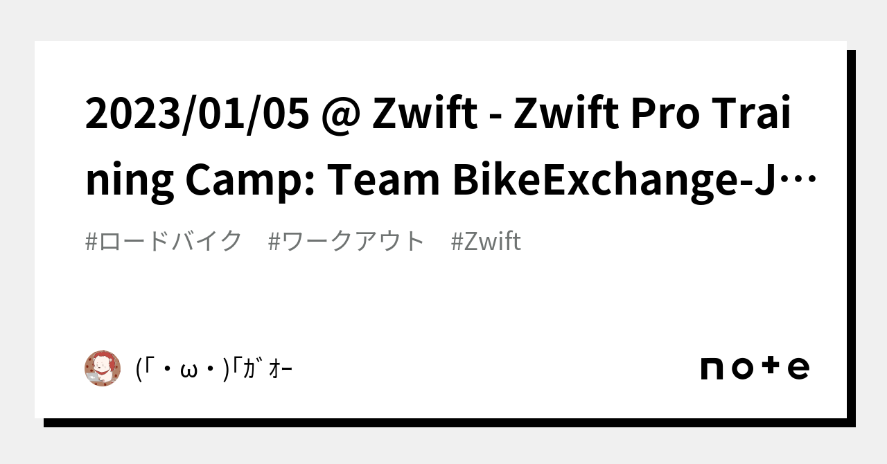 2023/01/05 Zwift Zwift Pro Training Camp Team BikeExchangeJayco