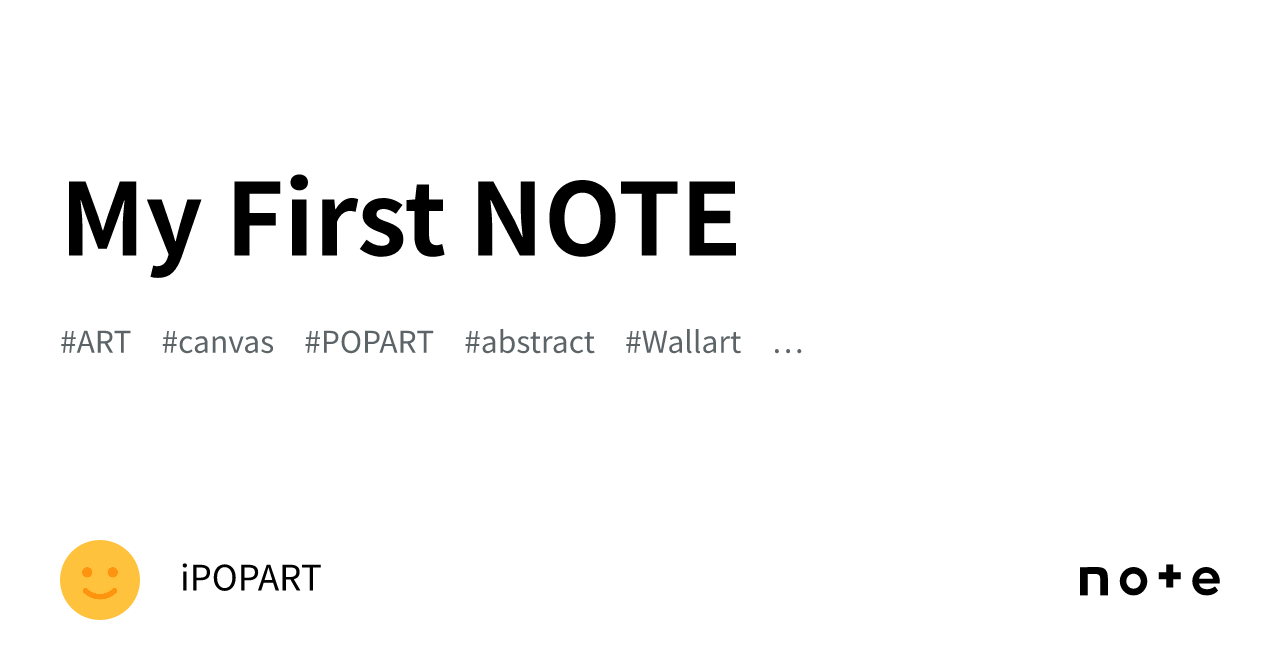 My First NOTE｜iPOPART