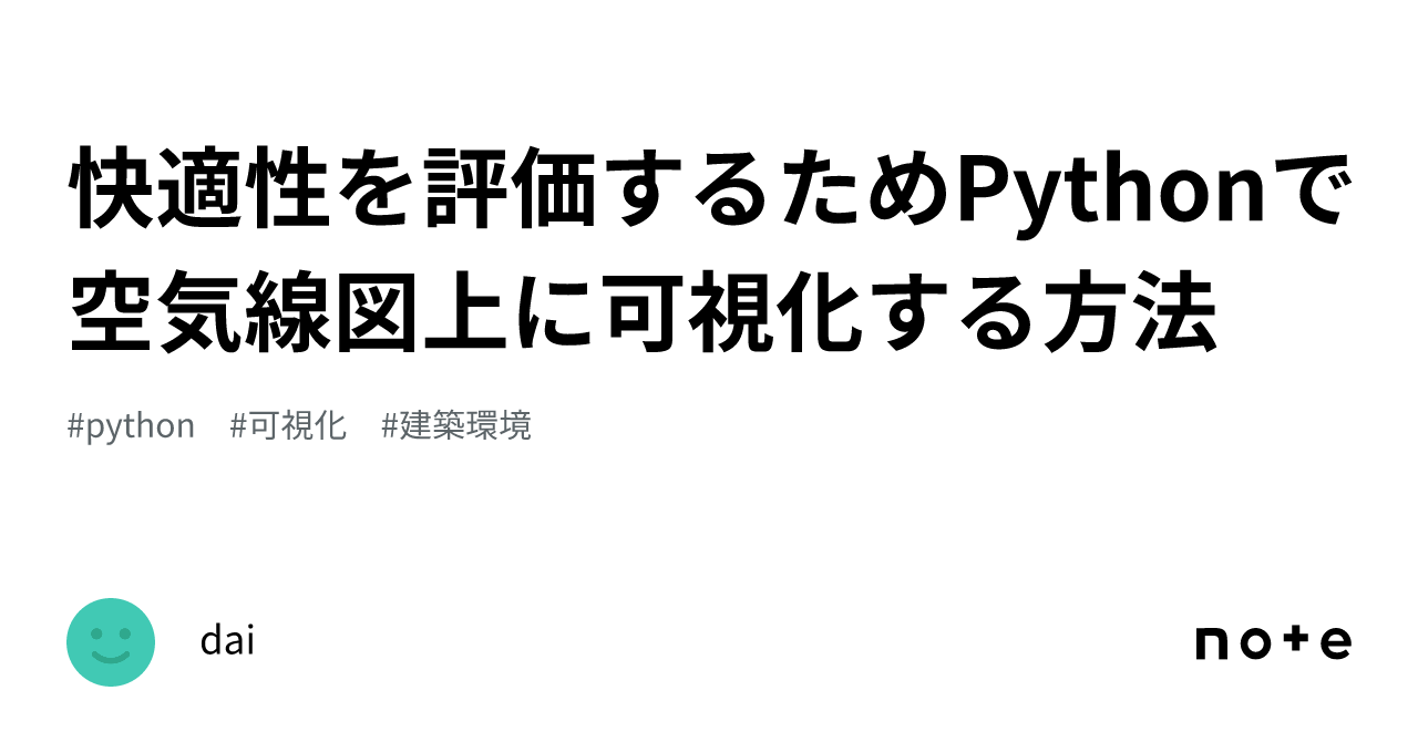 快適性を評価するためPythonで空気線図上に可視化する方法|dai