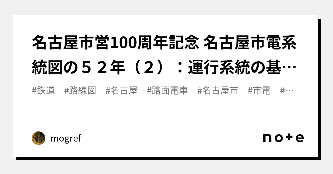 名古屋市営100周年記念 名古屋市電系統図の５２年（２）：運行系統の基本が定まるまで（1937〜1952）｜mogref