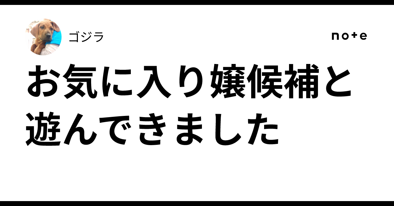 お気に入り嬢候補と遊んできました｜ゴジラ