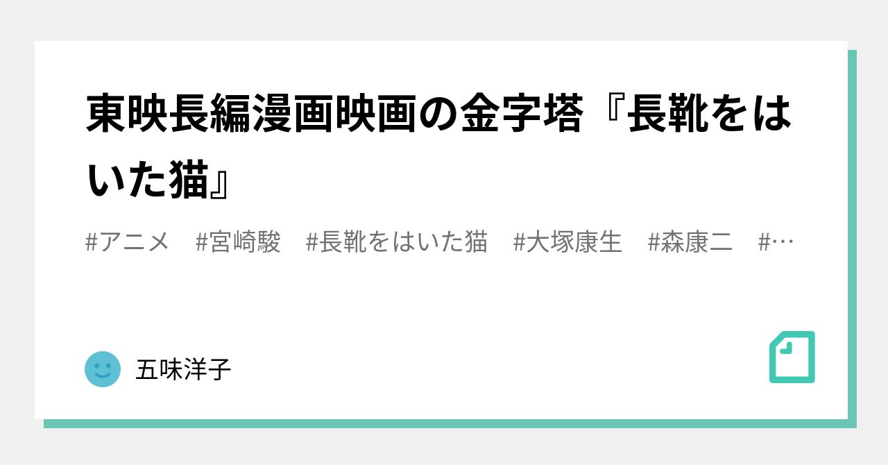 宮崎駿監督直筆 原画 長靴をはいた猫 東映動画 もりやすじ