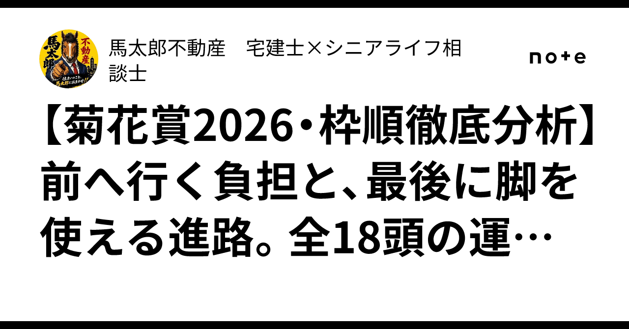 Kikuka Sho 2026: Thorough Analysis of Post Positions - The Burden of ...
