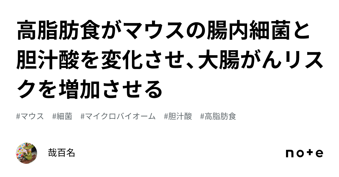 高脂肪食ががんのリスクを高めるしくみ
