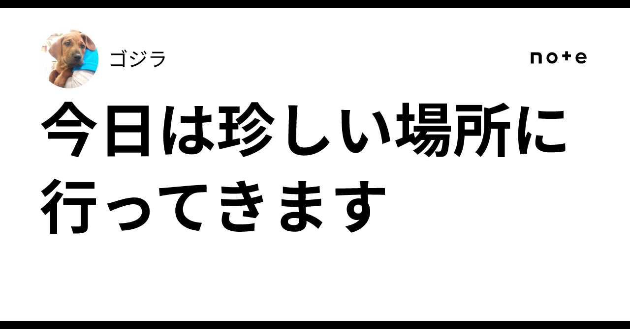 今日は珍しい場所に行ってきます🚆｜ゴジラ
