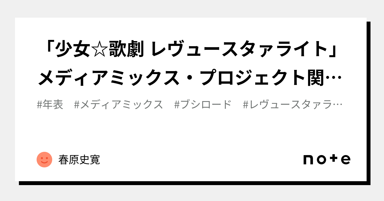 少女☆歌劇 レヴュースタァライト」メディアミックス・プロジェクト