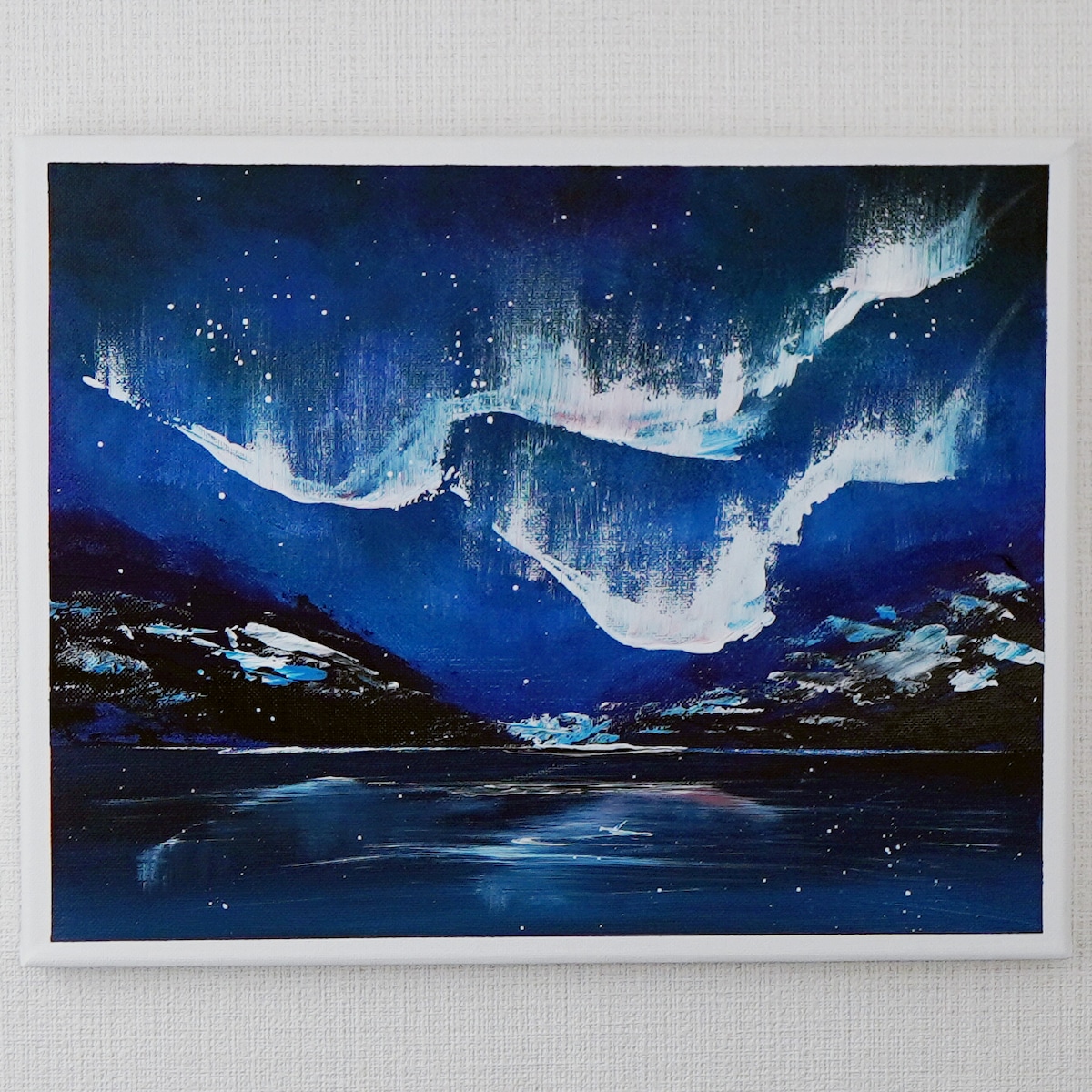 アクリル絵の具で「オーロラ」の風景を描いてみた｜junya_art