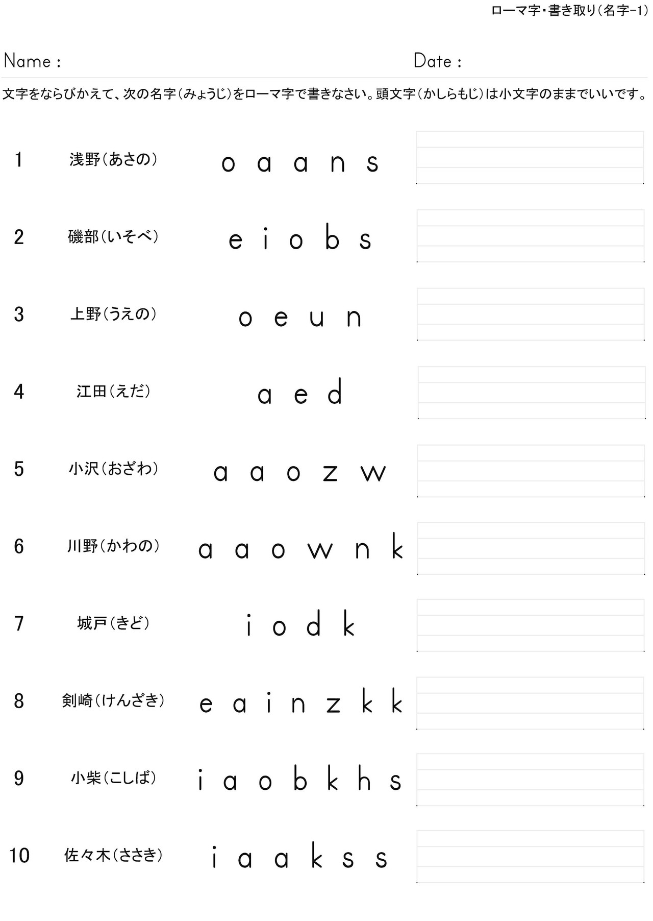 無料 初歩の英語学習用に最適化したローマ字学習ドリル プリント を作ったので無料配布します 小出仁徳 小井手仁徳 New English Worksheets 新しい英語ワークシート 代表 Note