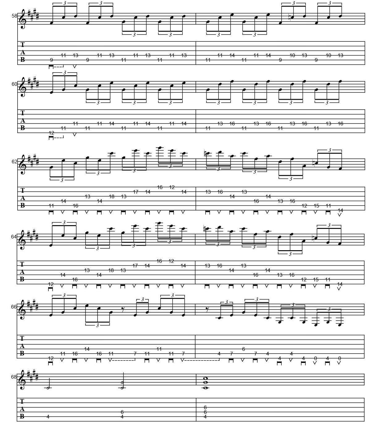 【ギター】月光【tab譜】｜vebe｜note