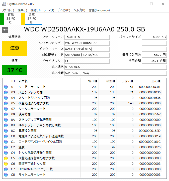 外付けSSD 健康状態FAILING 起動時間0時間 HDDやSSDのアクセスが遅くなったら「スマート」を確認、不調原因