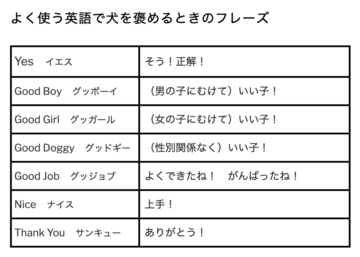 犬english 英語で犬をほめる Atsuko Note