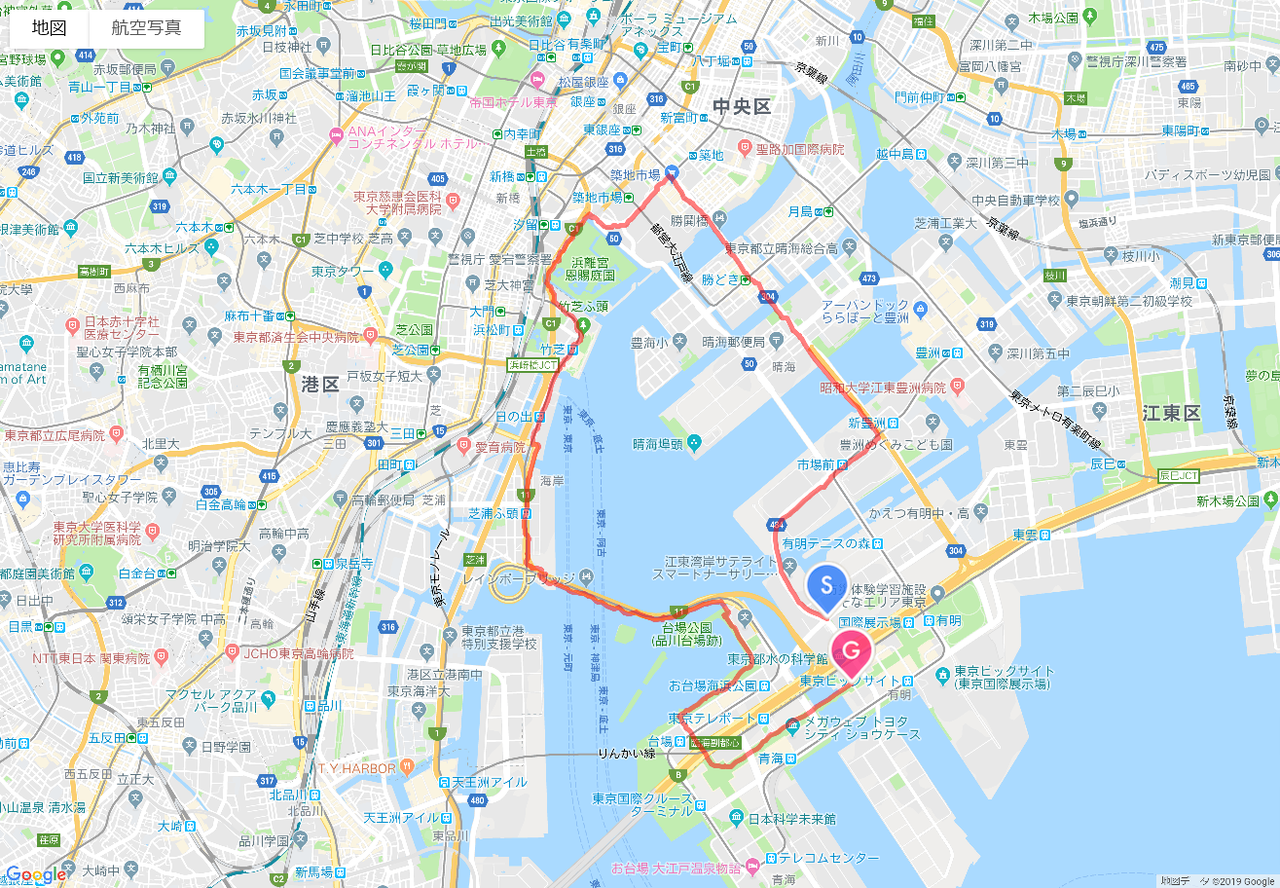 おすすめのランニングコース３選 A 東京湾編 Nico Note