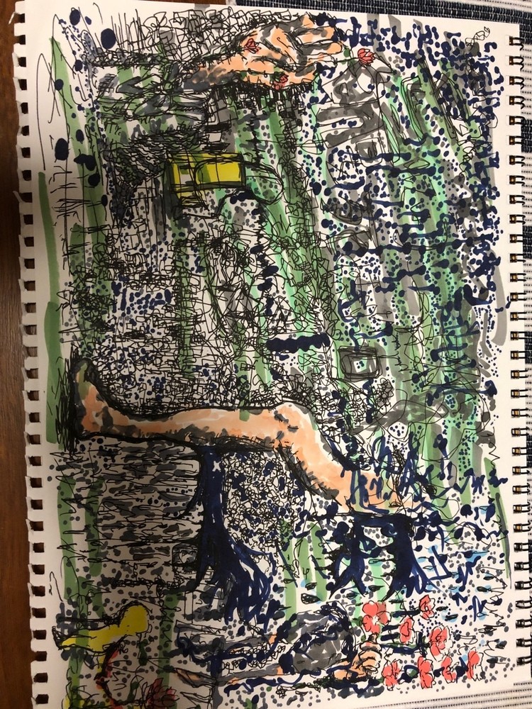 最近は線を乱雑にひくことで詩を書いてる時と同じように吐き出せる。言葉にできないから線を乱雑にひいている。
#複雑性PTSD #うつ #うつ病 #絵