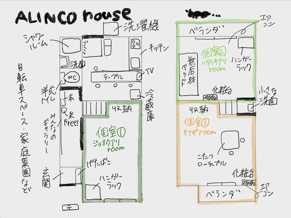 香川県高松市のシェアハウス Alinco House 入居募集 ありんこ 瀬戸内移住 Note