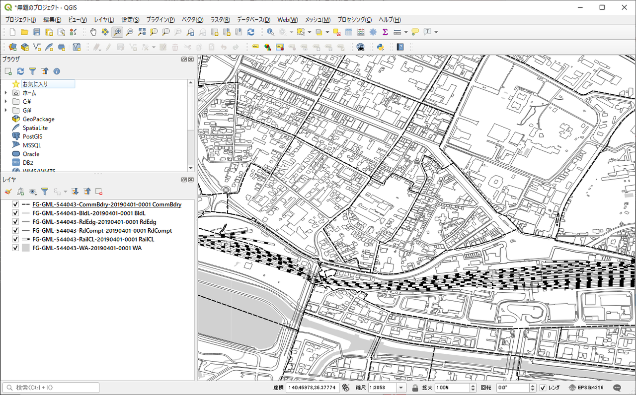 実習編 非専門家のためのqgis 基盤地図情報を使った身近な地域の白地図作成 はとば Note