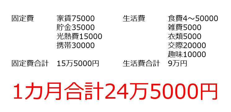 家計簿 手取り25万独身サラリーマンの1カ月 晒します ゆき君 Note