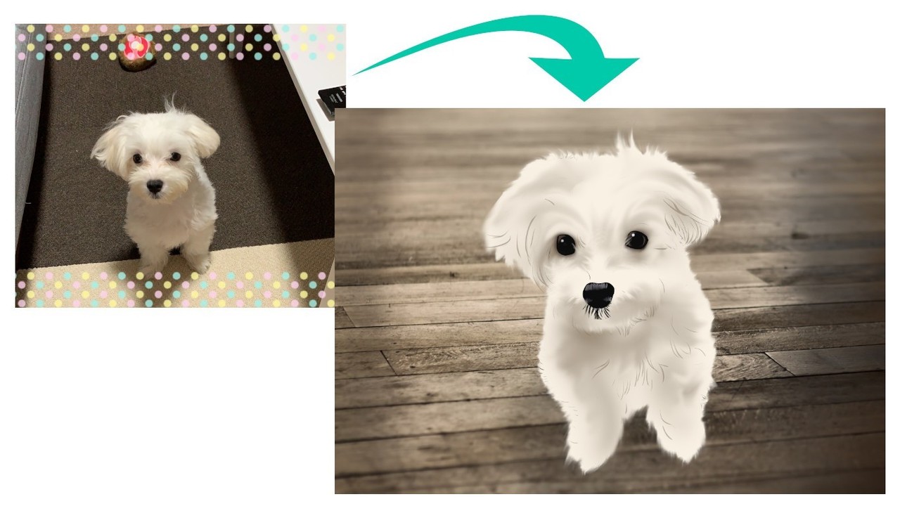 どうぶつイラスト 白いフワフワの犬 を 無料ソフトで描く方法 にあ Note