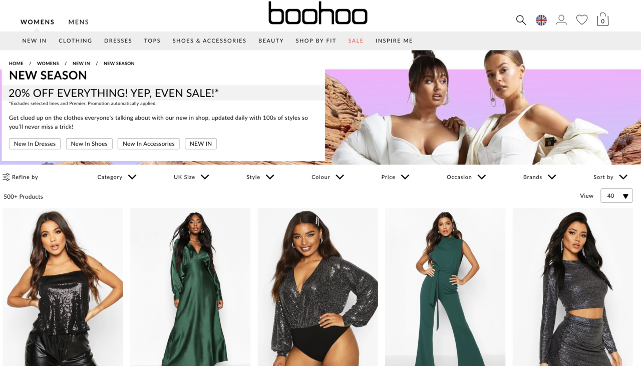 イギリスのブランド Boohoo ファストファッション不況の中で売上4倍になった理由とは Zozo Fashiontechnews