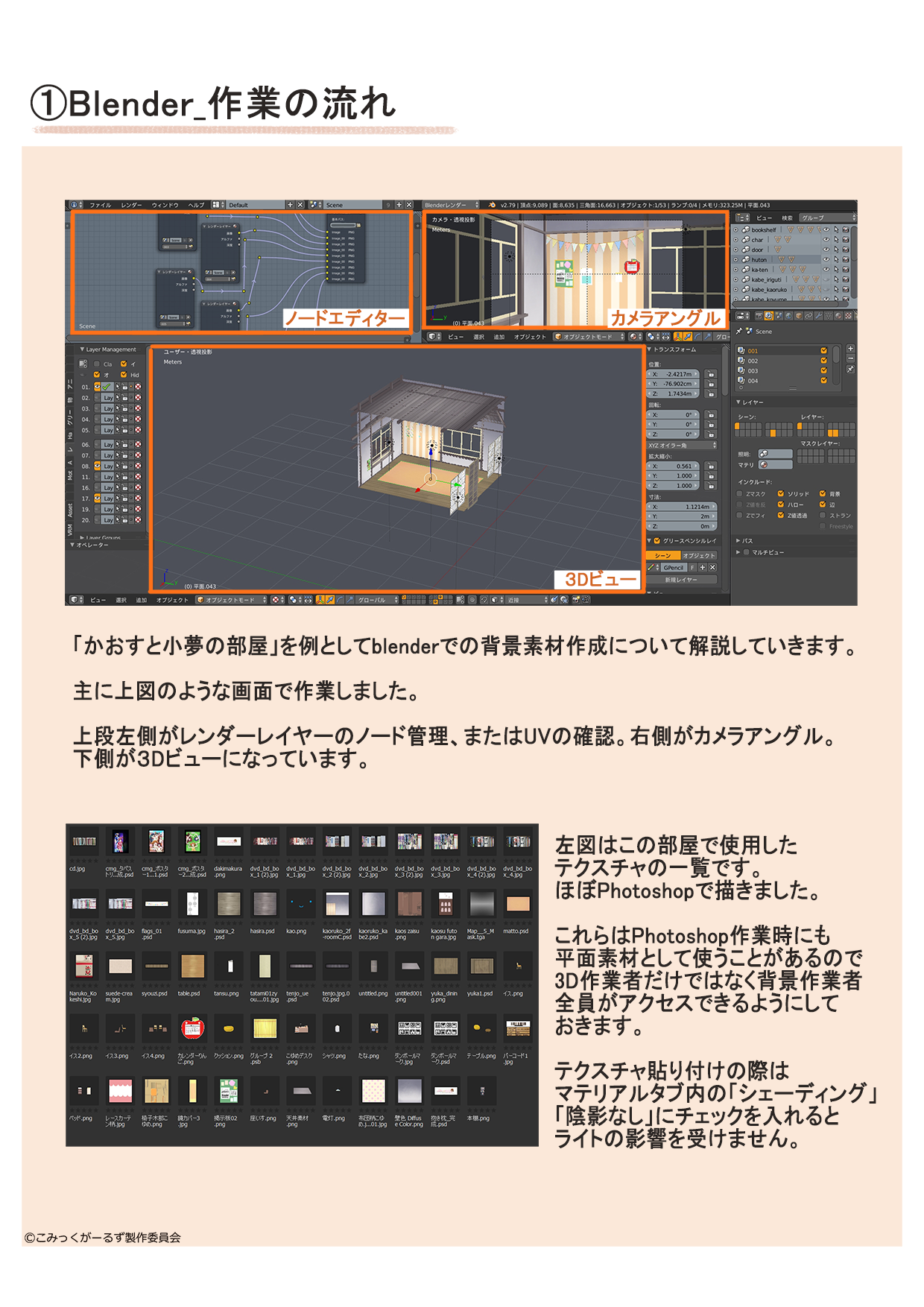 アニメ こみっくがーるず のblenderを使用した背景メイキング ぎお 背景イラストの仕事募集中 Note