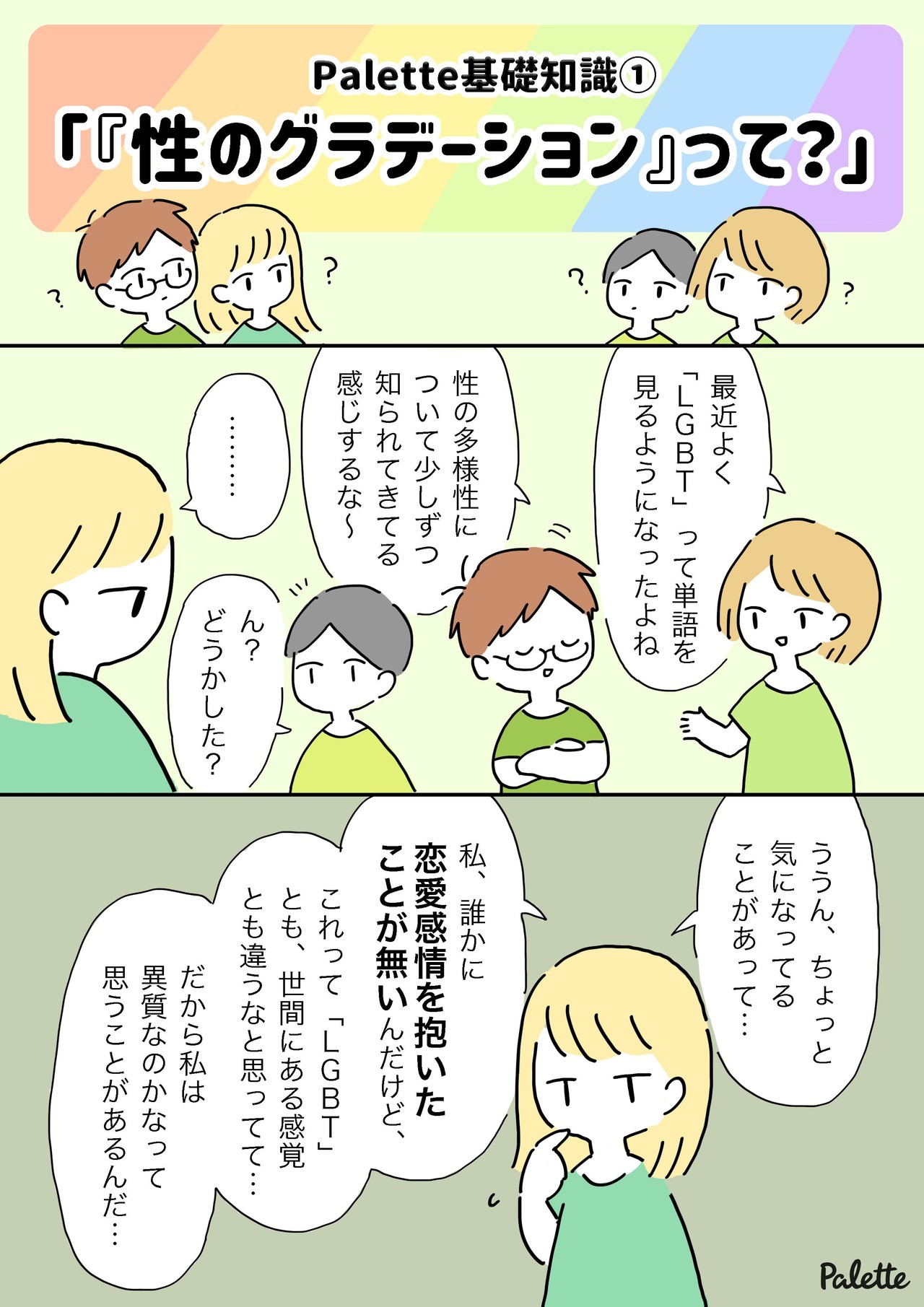 Sogi って何 誰もが持つ 性のグラデーションについて 漫画でわかるlgbtq パレットーク Note