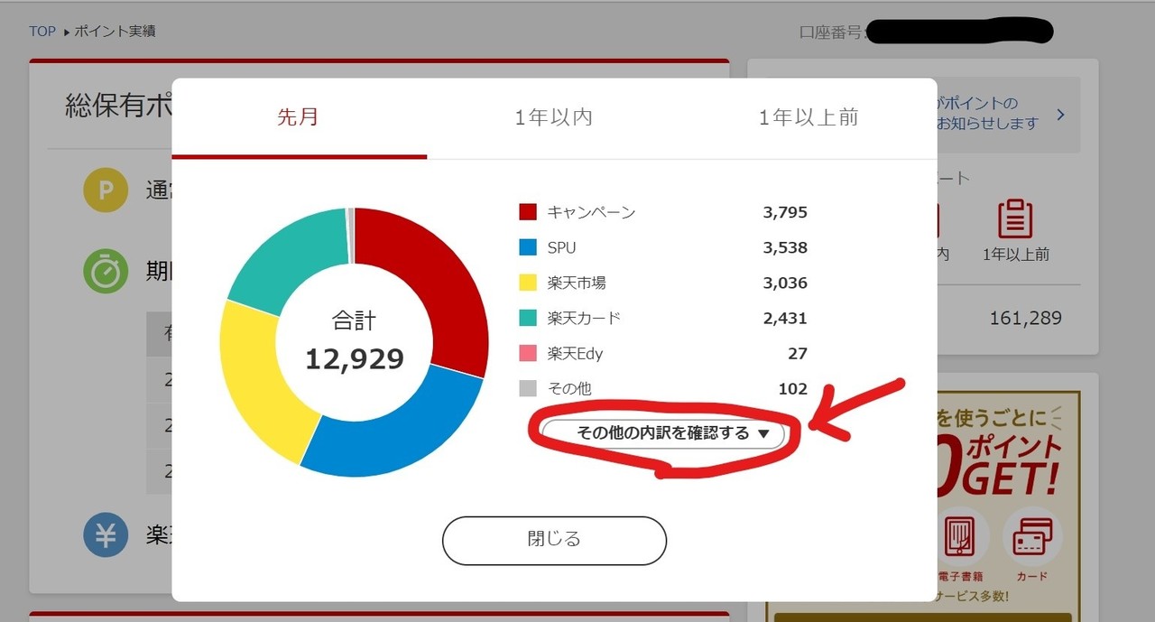 Inked楽天ポイント10月実績PCログイン③_LI