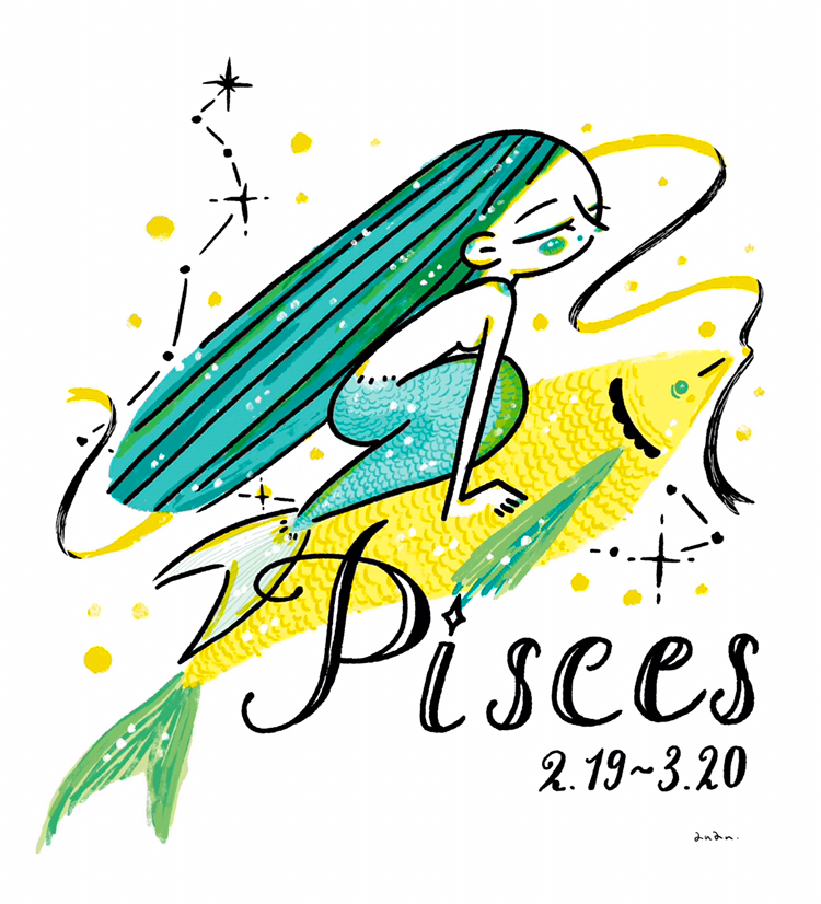 12星座シリーズ Pisces うお座 あなんよーこ イラストレーター Note