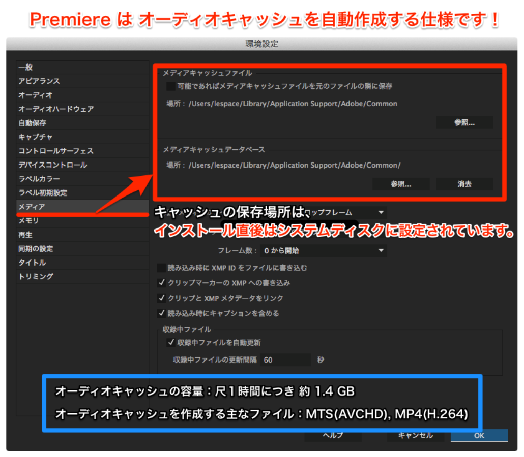 Premiere Tips Premiere Pro キャッシュ設定のコツ L Espace Vision