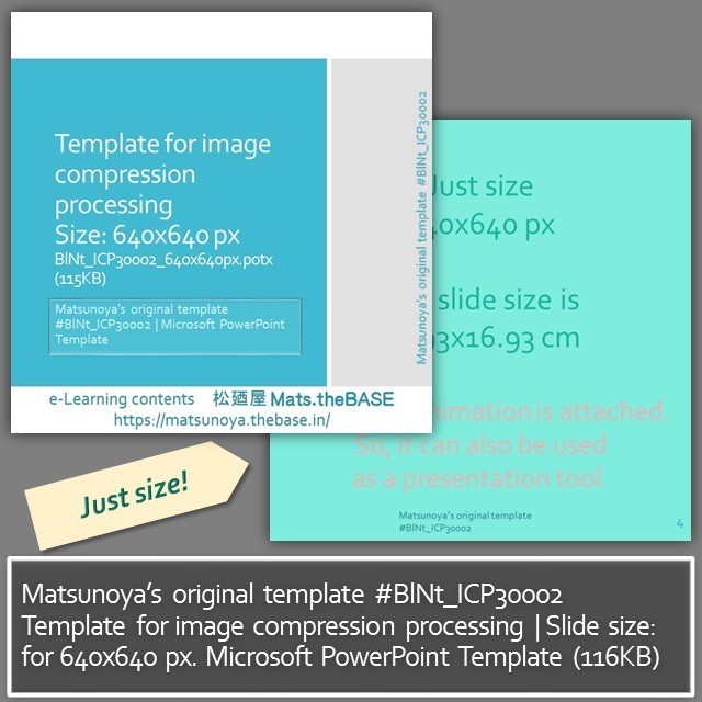 Powerpoint Template ピッタリサイズのスクエア画像 正方形の画像 が作れます Digital Download Contents Matsunoya Note