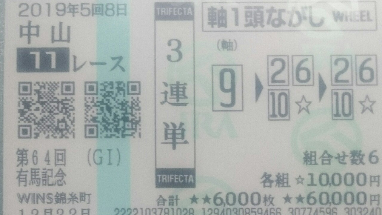 有馬記念2019結果｜競単馬 連三｜note