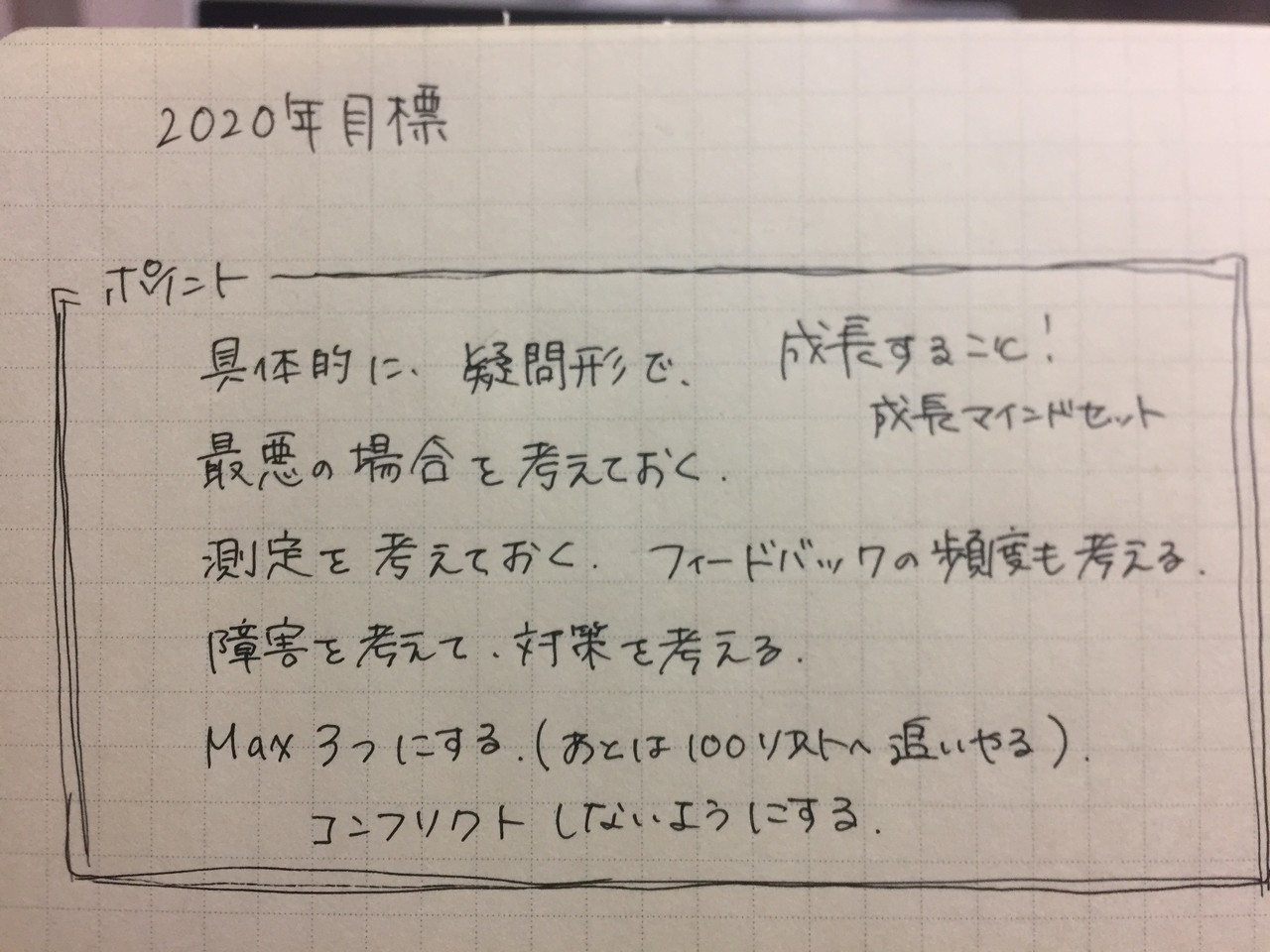 1年の目標をこうやって立てました Chihiro Note