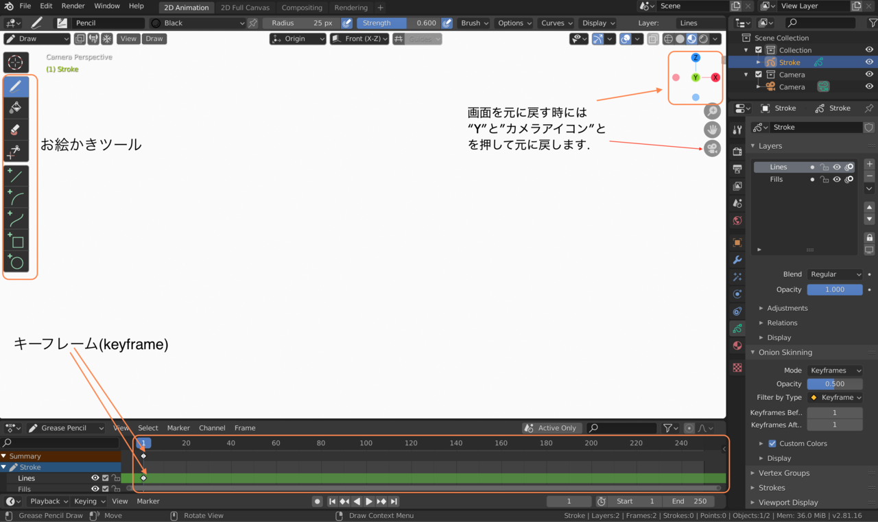 Blenderで2dアニメ Donguri Note