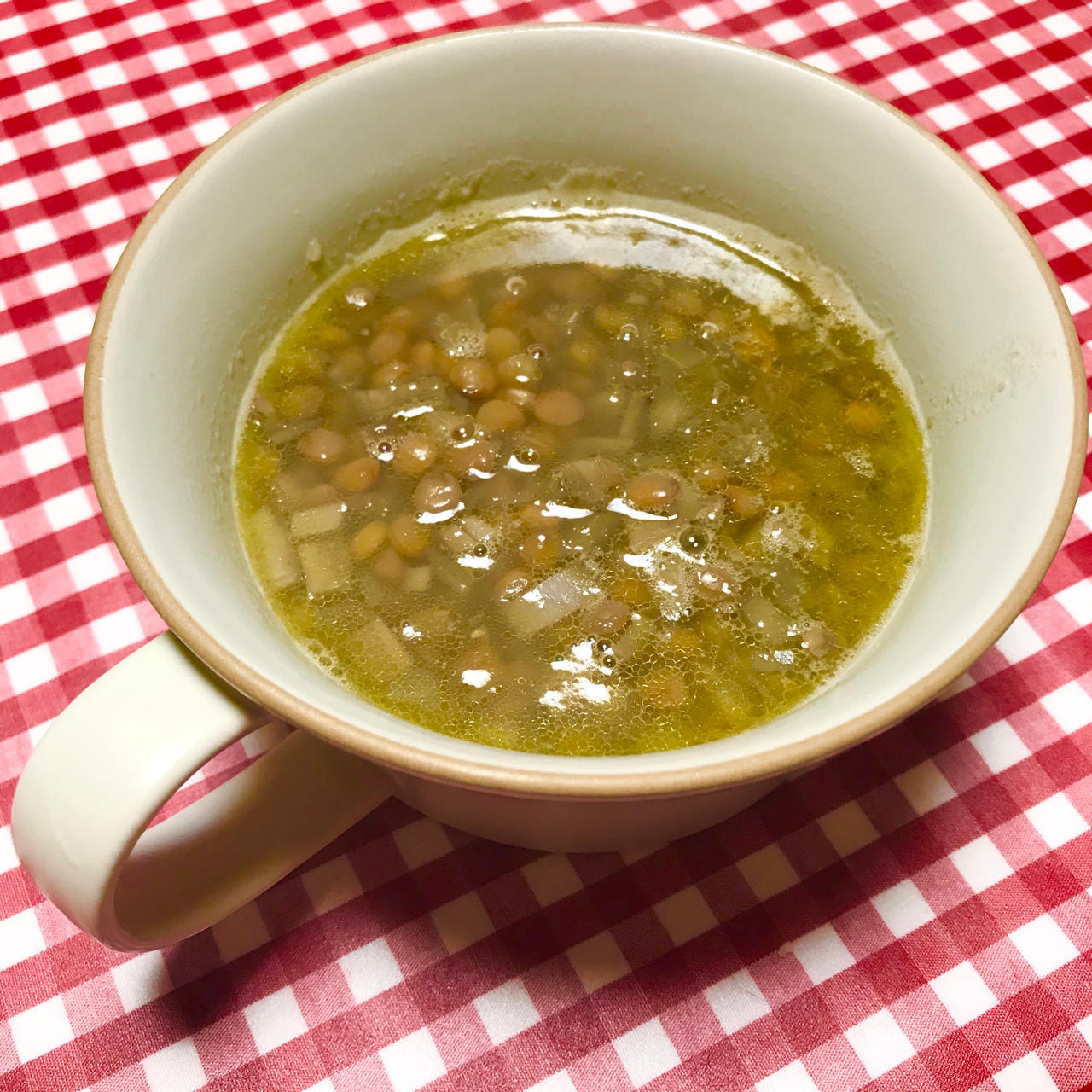 レンズ豆とゴボウのスープ Eccomiyumikko Note