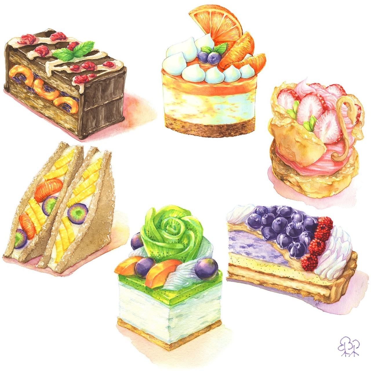 これまでで最高の水彩 手書き 食べ物 イラスト ただのディズニー画像