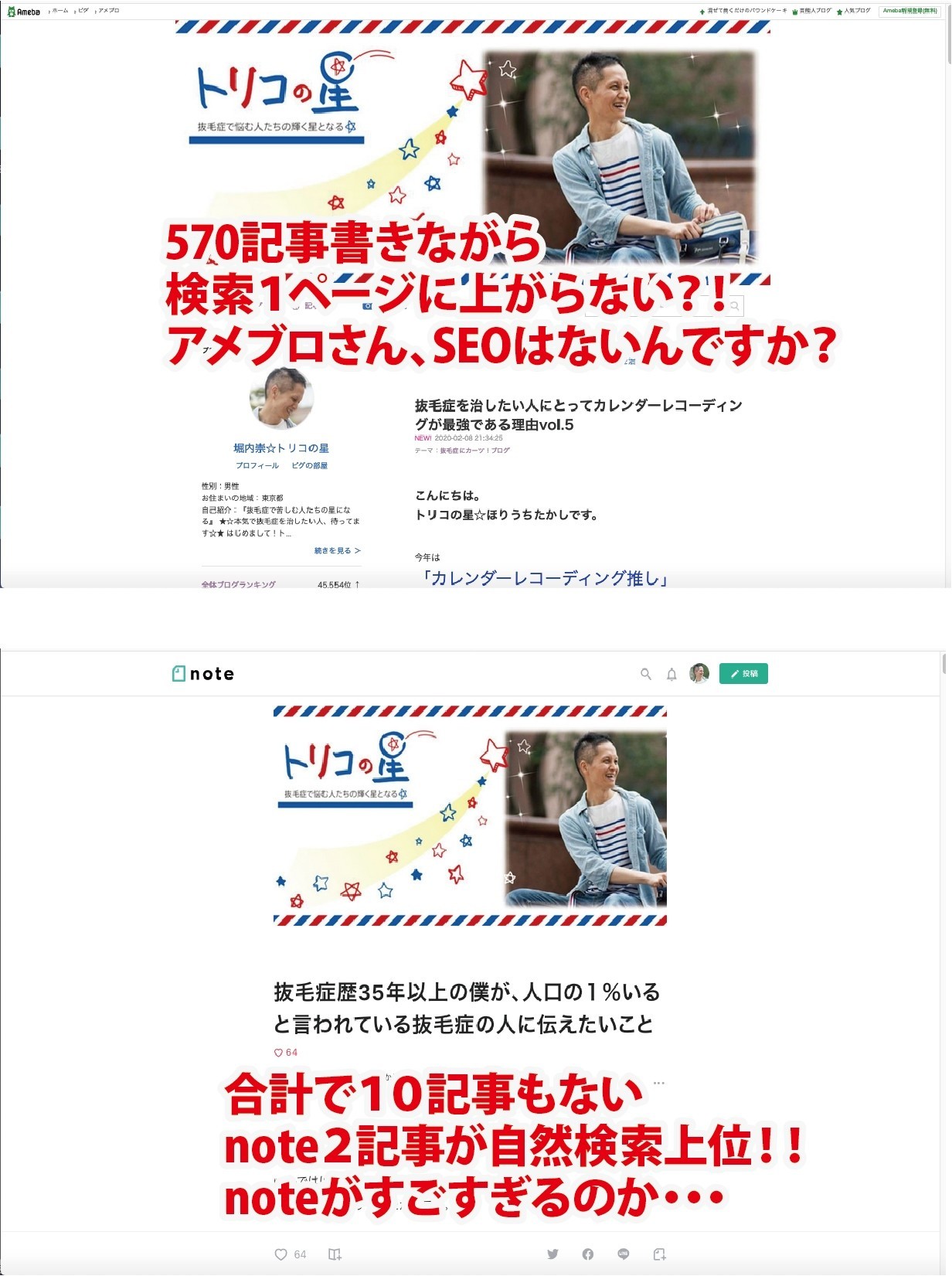 抜毛症を治したい人に届かない アメブロからnoteへ完全移行します トリコの星 ほりうちたかし Note